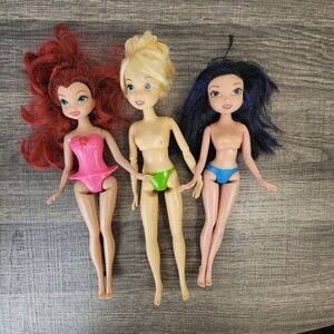 Lot of‎ 3 Disney Tinkerbell Fairy Dolls Rosetta Silvermist